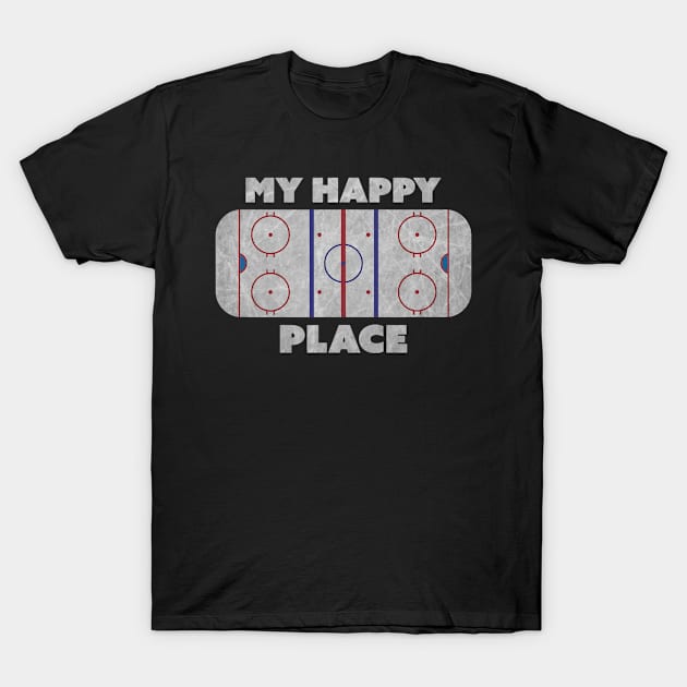 My Happy Place  Hockey, Figure & Speed Skating Rink T-Shirt by Welde2002